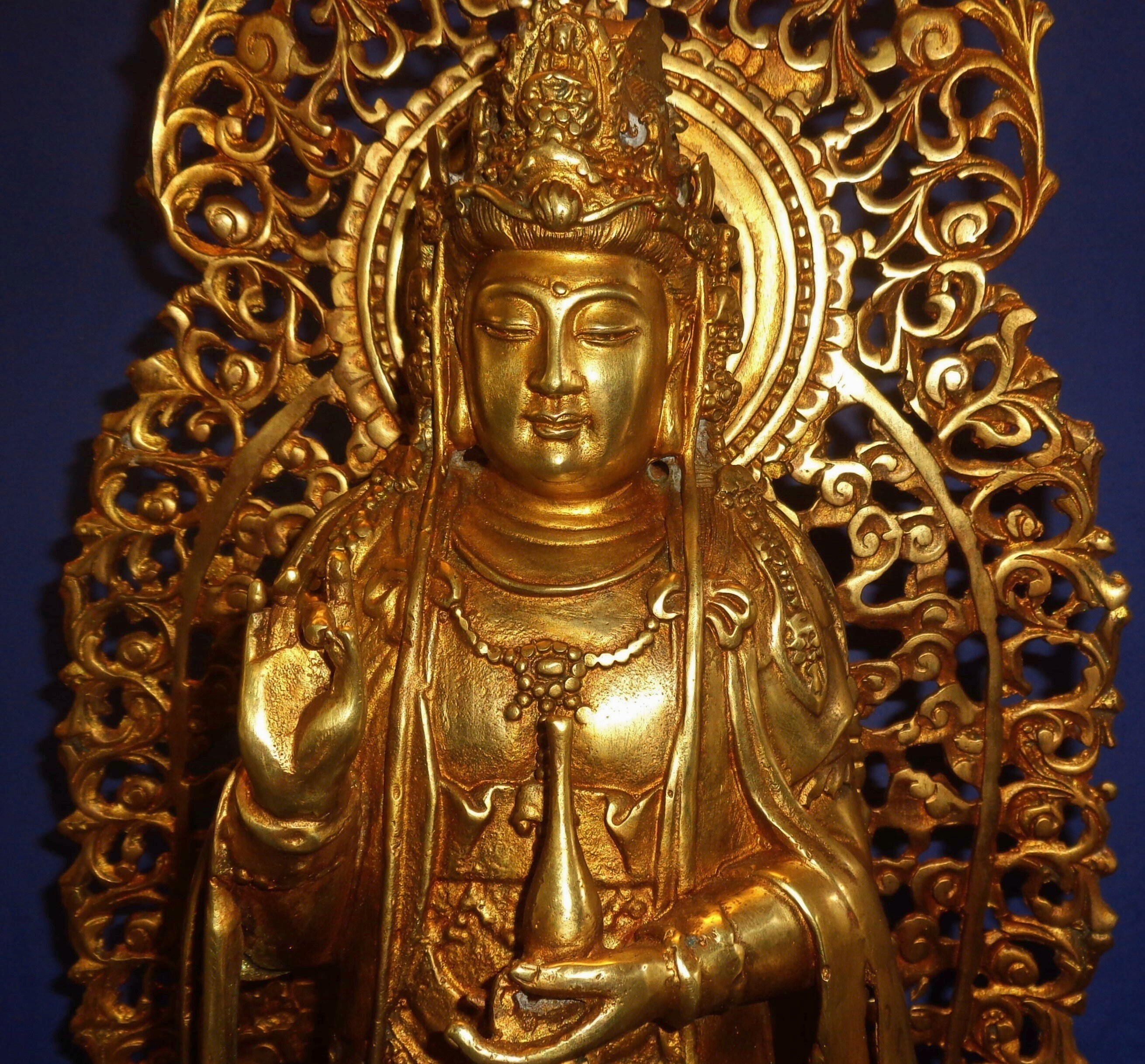 Art & Collectibles Sculpture Vessels Qing Dynasty Kuanyin Bronze