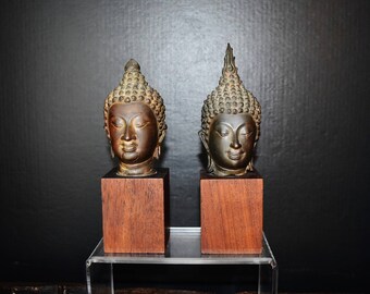 Pair of Antique Thailand Bronze Buddha Heads With Snails Hair - Etsy Hong Kong Pair of Antique Thailand Bronze Buddha Heads With Snails Hair - Etsy Hong Kong