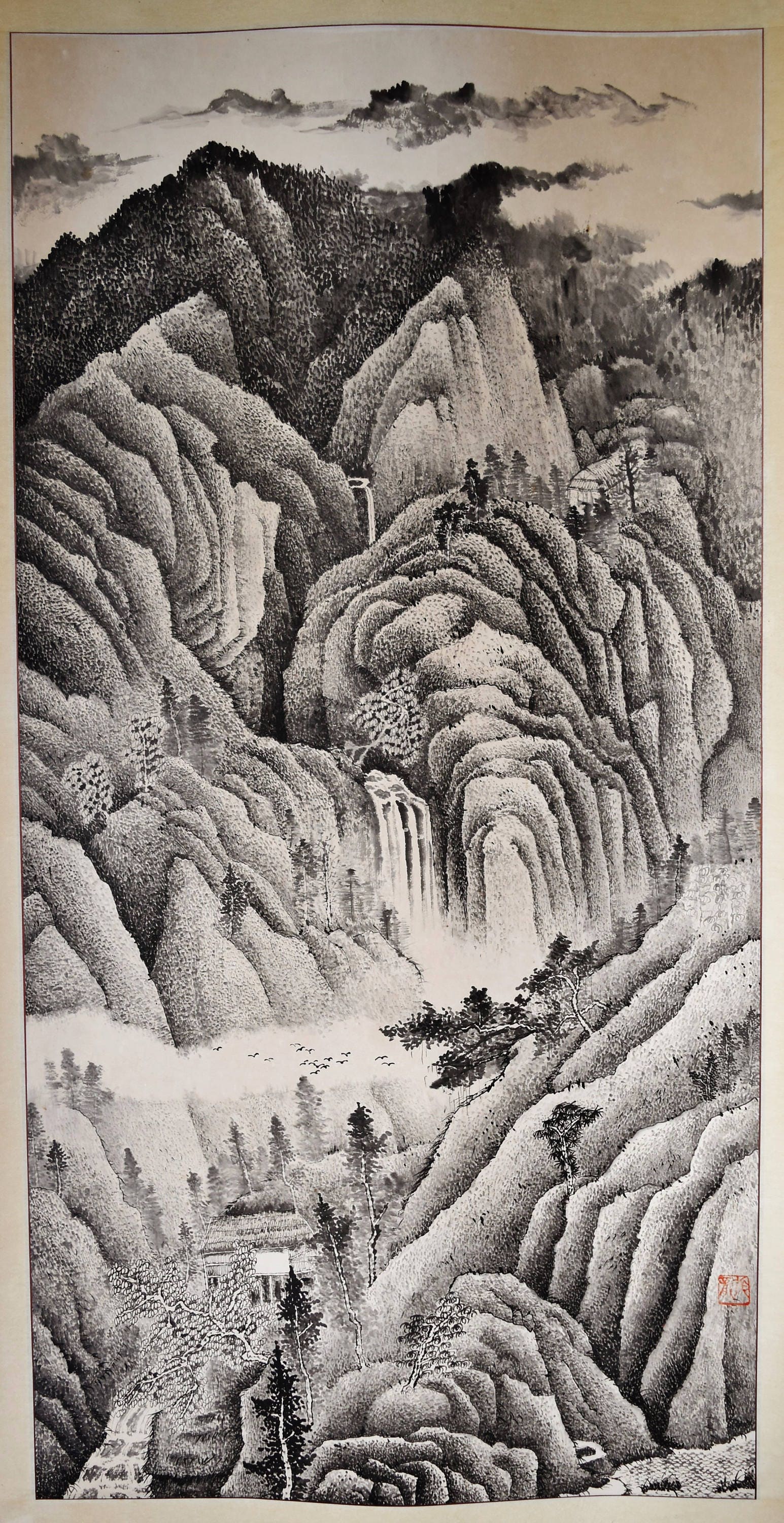 Yan Bolong Earlier Style Landscape Painting Scroll Ten Etsy New Zealand