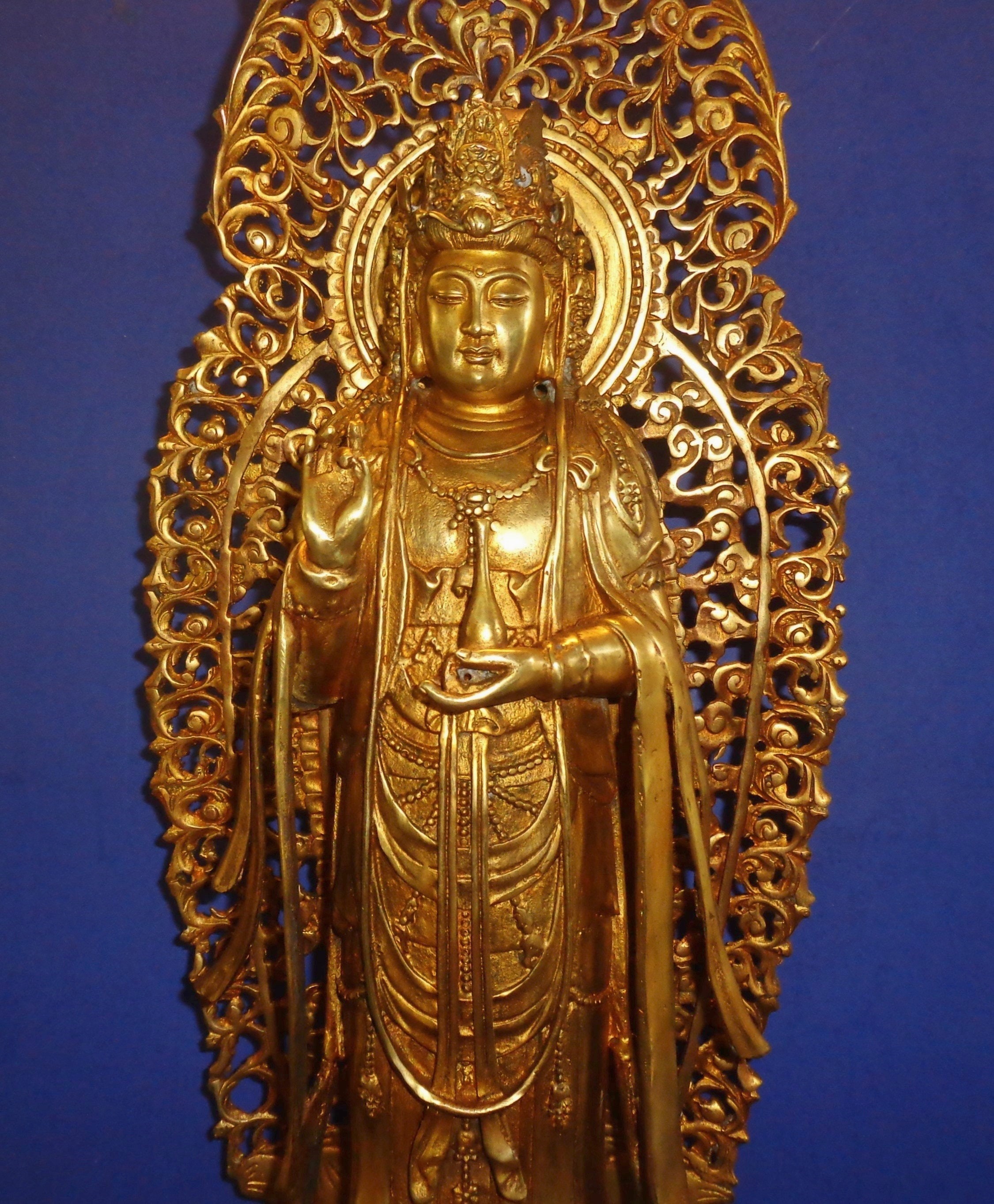 Art & Collectibles Sculpture Vessels Qing Dynasty Kuanyin Bronze