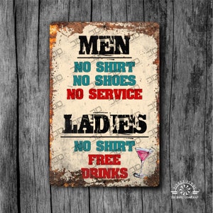Funny Hot Tub Metal Sign: Man Cave Bar Decor