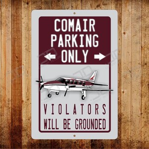 Comair Parking Only Metal Sign - Aviation Gift for Pilot or Mechanic