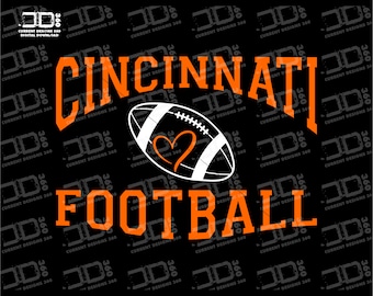 Digital Cincinnati football png svg eps download Sublimation football design Cincinnati png Football design digital vinyl cutter Cricut.