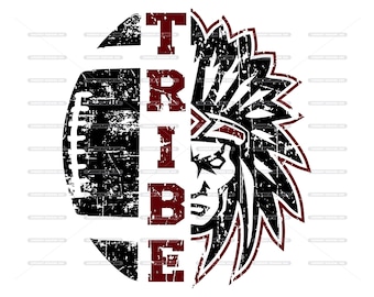 Indians Tribe football digital download Png  Sublimation png Tribe sports football print file Png printable download football Football mom