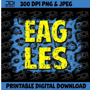 Eagles leopard png printable download sublimation Eagles png design digital print Football designs Team shirts  Mascot png Eagles file