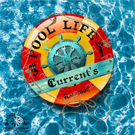 Custom Metal Swimming Pool Sign Life Preserver Your Name and Etsy