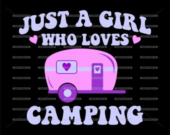Camping Girl PNG: Camper Shirt Design (Digital Download)