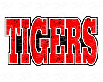 Tigers Team PNG: Football Sports Design (Digital Download)