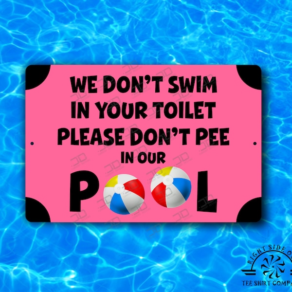 Pool Deck Signs Etsy