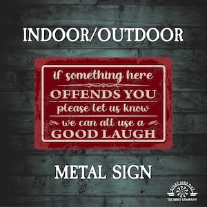 Funny Bar Metal Sign: Dad Gift, Mancave Decor