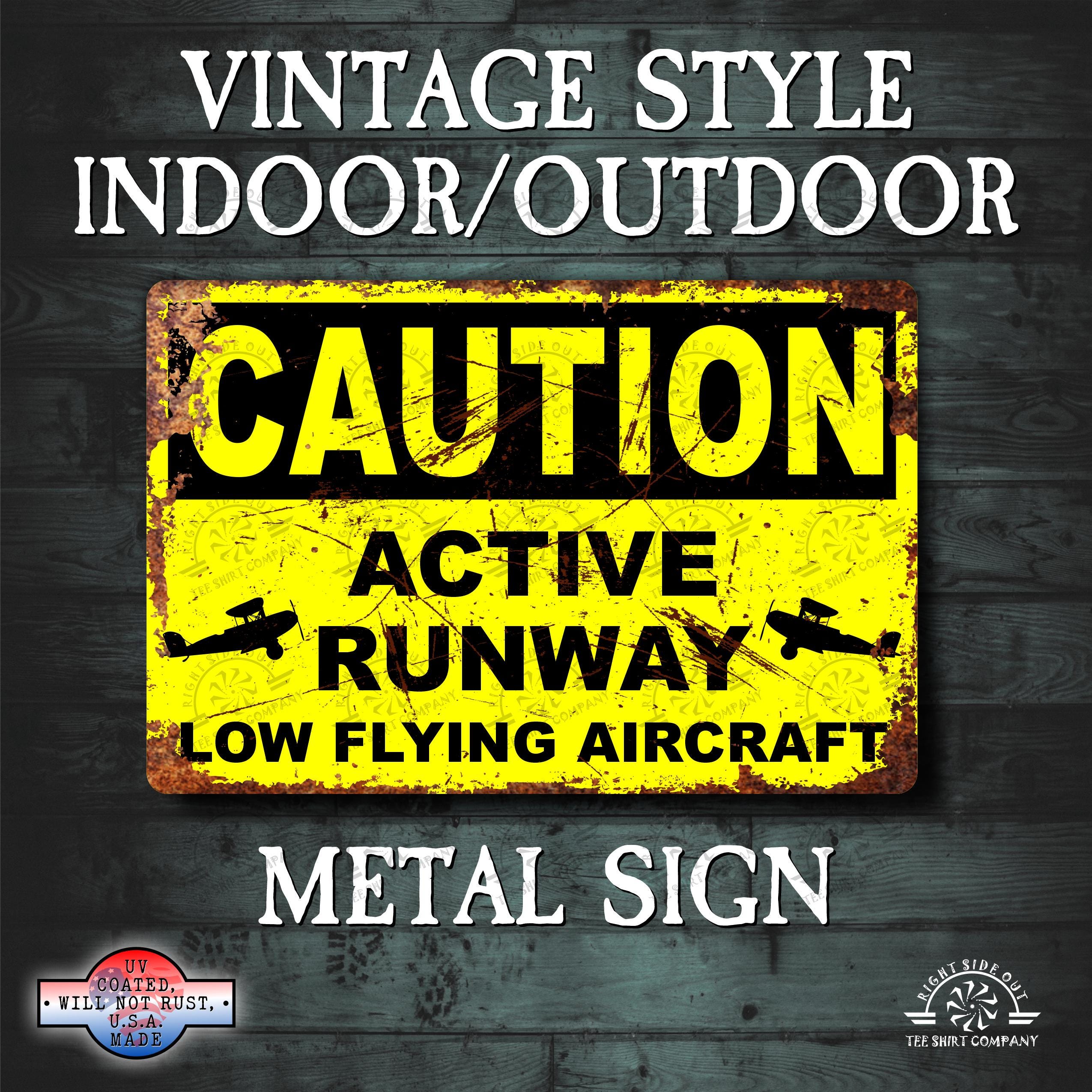 Aviation Sign Metal Active Runway Sign Aviation Gifts, Man Cave ...