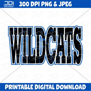 Wildcats PNG: Sports Team Sublimation Design (Digital Download)