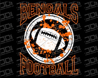 Descarga imprimible PNG de los Bengals Fútbol de Bengals DTG, DTF Impresión digital Diseños de fútbol Camiseta del equipo Mascota digital PNG Archivo de los Bengals