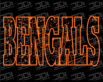Descarga imprimible de los Bengals, deportes, fútbol, sublimación, dtf, dtg, impresión digital, diseños de fútbol, camiseta del equipo, mascota digital, archivo PNG de los Bengals.