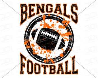 Bengals png descarga imprimible Bengals fútbol sublimación dtg impresión digital Diseños de fútbol Camiseta del equipo mascota digital png Bengals archivo