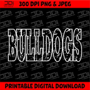 Bulldogs png printable download Sports Bulldogs sublimation dtf dtg digital print Football designs Team shirts tumblers Mascot png Bulldogs