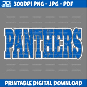 Panthers Mascot PNG: Sports Team Sublimation Design (Digital Download)