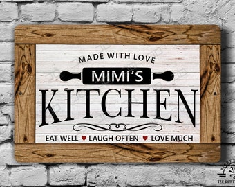 Mother&#39;s day Personalized kitchen metal sign UV coated, Custom signs Metal Signs Gift for mom, Business signs farmhouse signs Mom&#39;s kitchen