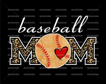 Baseball mom png digital download Heart Baseball leopard basketball mom png Sports mom png Printable Baseball shirt tumbler design. mom png
