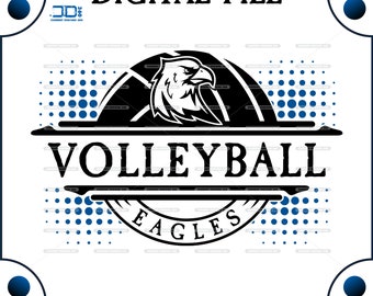 Eagles Volleyball SVG: Cut Print File (Digital Download)