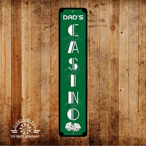 Casino metalen bord op maat, personaliseer naambord, voeg je naam toe, geweldig cadeau, speelkamer, She Shed, Man Cave, gokautomaat Poker casino metaal