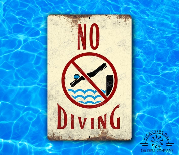 Wall Decor Personalized Swimming Pool Rules With Their Own Risk Swimming Warning Metal Sign, Swimming Pool, Water Park Safety Tin Sign 12x8 Vintage Signs Metal Plates Funny Art