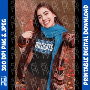 Wildcats Leopard PNG: School Spirit Sublimation Design (Digital Download)