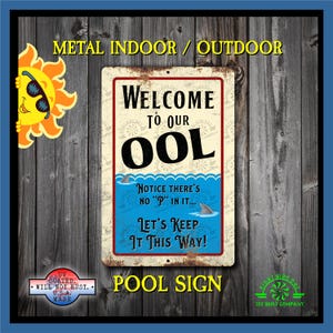 Funny Pool Rules Metal Sign: No Peeing - USA Made