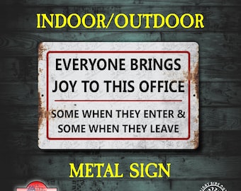 Lustiges Blechschild Büro lustiges Wandschild Indoor Outdoor Metall Aluminium lustiger Büro Humor Gag Geschenk Büro Lustiges Blechschild Geschenk Home Office