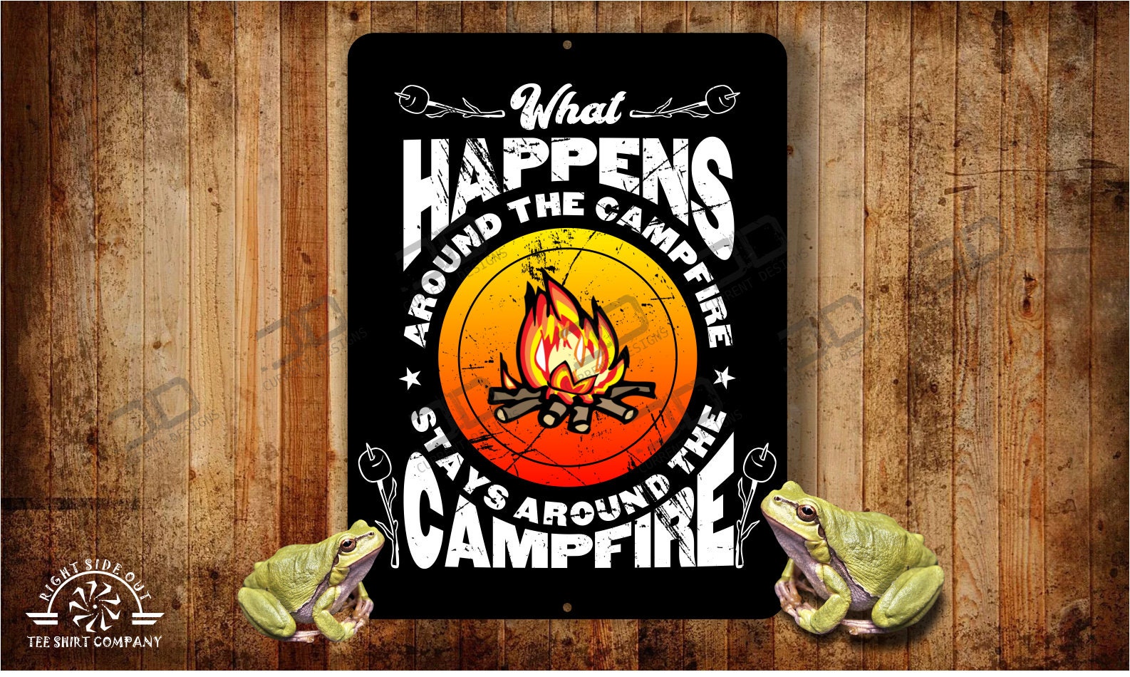 What Happens Around The Campfire Stays Around The Campfire New Sign 10"x13" What Happens Around The Campfire Stays Around The Campfire New Sign 10"x13"