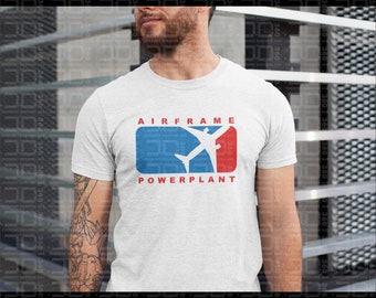 Camiseta unisex de las Grandes Ligas de Motores de Fuselaje / Mecánico de Aviación / Regalos de mecánico de aviones / Regalos de aviación / Motores a reacción