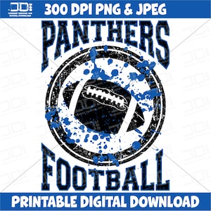 Panthers Football PNG: Team Shirt Design (Digital Download)