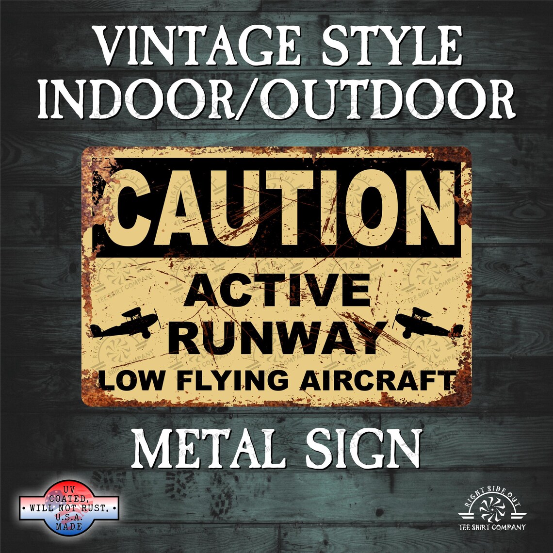 Aviation Sign Metal Active Runway Sign Aviation Gifts, Man Cave, Gift ...