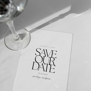 Minimal Save The Date Digital Download, Save The Date Canva Template, Custom Save The Date Digital Download