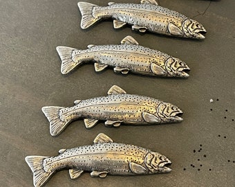 5 pieces - Rainbow Trout Fish Walleye 2" Concho with Screws