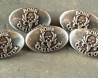 5 pieces BONE COLLECTOR Conchos with Rivets