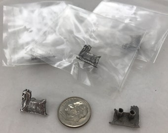 5 pieces - Yorkshire YORKIE Terrier Concho with Screws, 1/2" for length and width