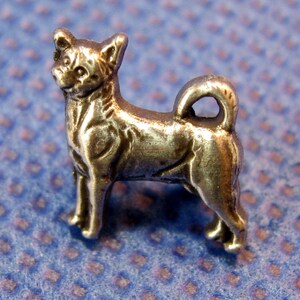 5 pieces - Chihuahua Dog Concho with Screws, Antique Silver, Small 6mm