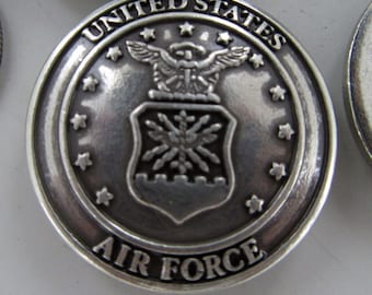 5 pieces - United States Air Force Concho with Screws, Antique Silver, 1 and 1/8&quot; across