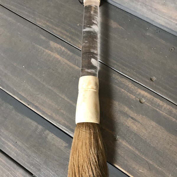 15" Handmade Clear Stone Chinese Calligraphy Brush