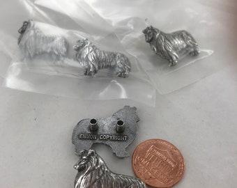 5 pieces - Collie Breed, 15/16" x 3/4" Concho with Screws