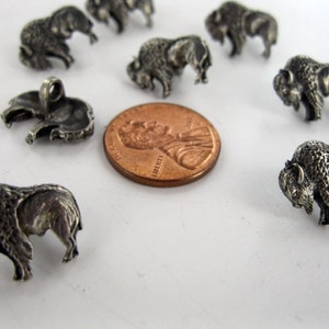 6 Pieces - Buffalo Cut-out Metal Button With Single Loop in Back ...