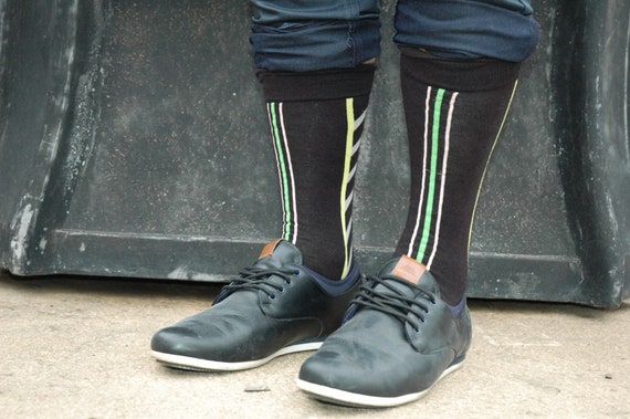 mens neon dress socks Fun Dress Socks with Bikes for Men | Mens Crew Cotton Socks | Size 16+