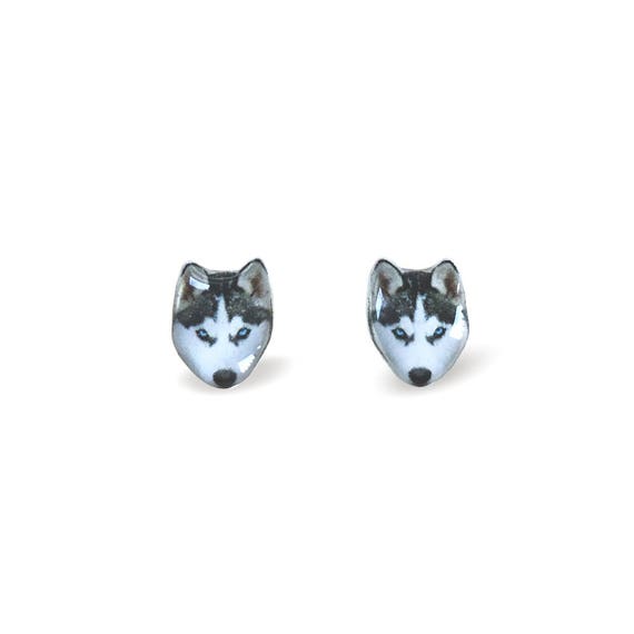 Husky Earrings Alaskan Husky Stud Earrings Husky Gifts Accessories Etsy Canada