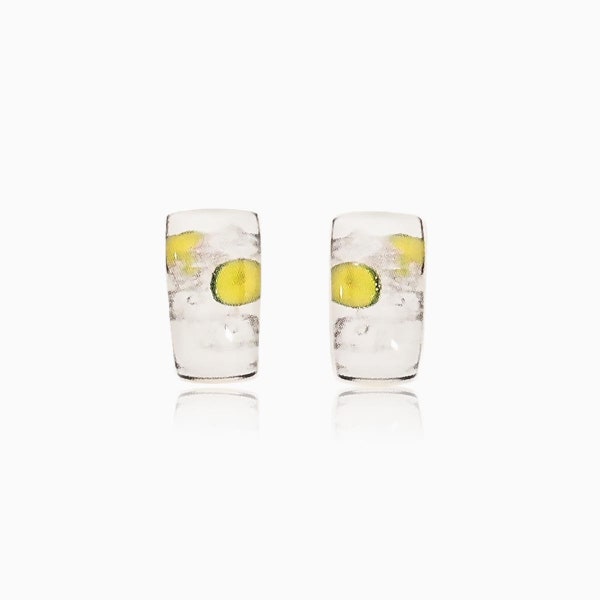 Gin and Tonic Cocktail Stud Earrings - Fun Handmade Earrings - Unique Lightweight Earrings