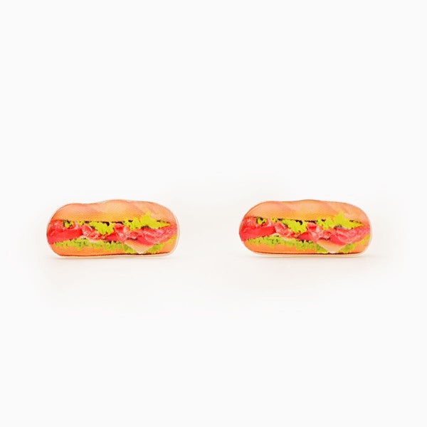 Sub Sandwich Oorbellen - Leuke Food Stud Oorbellen - Unieke stijl sieraden