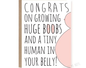 Baby Shower Card - Baby Card - New Baby Card - Congrats Baby Card - Funny New Mom Card - Congratulations Pregnancy Card - Baby Belly Card