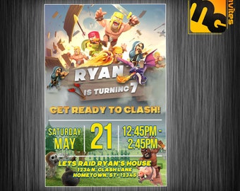 Clash Of Clan Invite Etsy