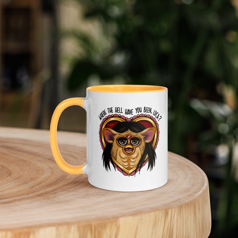 Twilight Saga "Where the hell have you been, loca?" Jacob Black, Furby, Meme Coffee Mug with Color Inside image 2