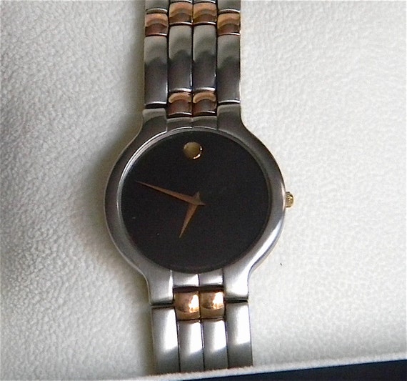 movado two tone museum watch